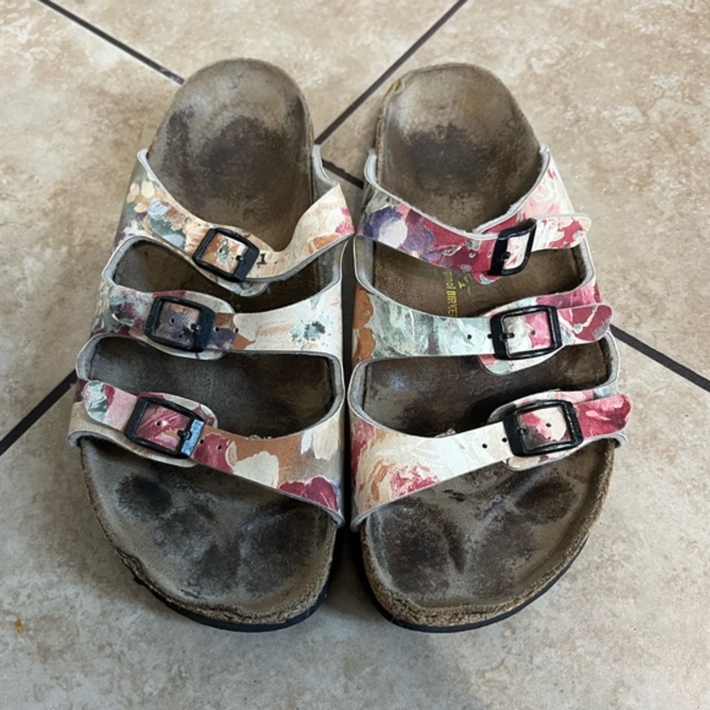 PAPILLIO style flower print sandals
